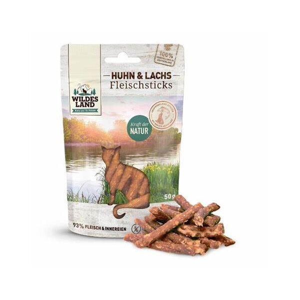 Wildes Land Fleischsticks Huhn/Lachs 50g