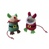 XMas Plüsch Weihnachtsmaus / Catnip