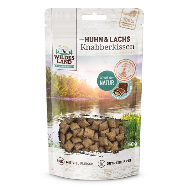 Wildes Land Knabberkissen HUHN und LACHS 50 g