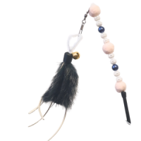 Leder Fellranhänger Grau